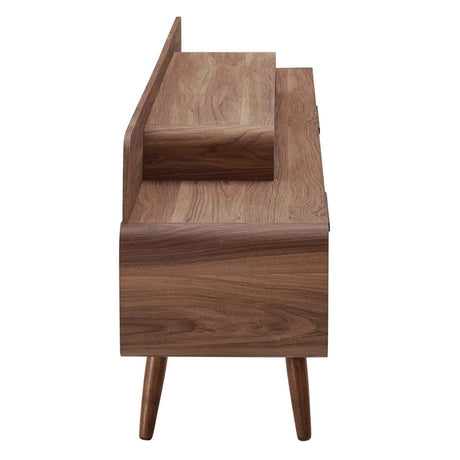 Mid Century Modern TV Stand with Sliding Doors and Storage 74 Inch - TV Stands available at Alpine Outlets in Denver