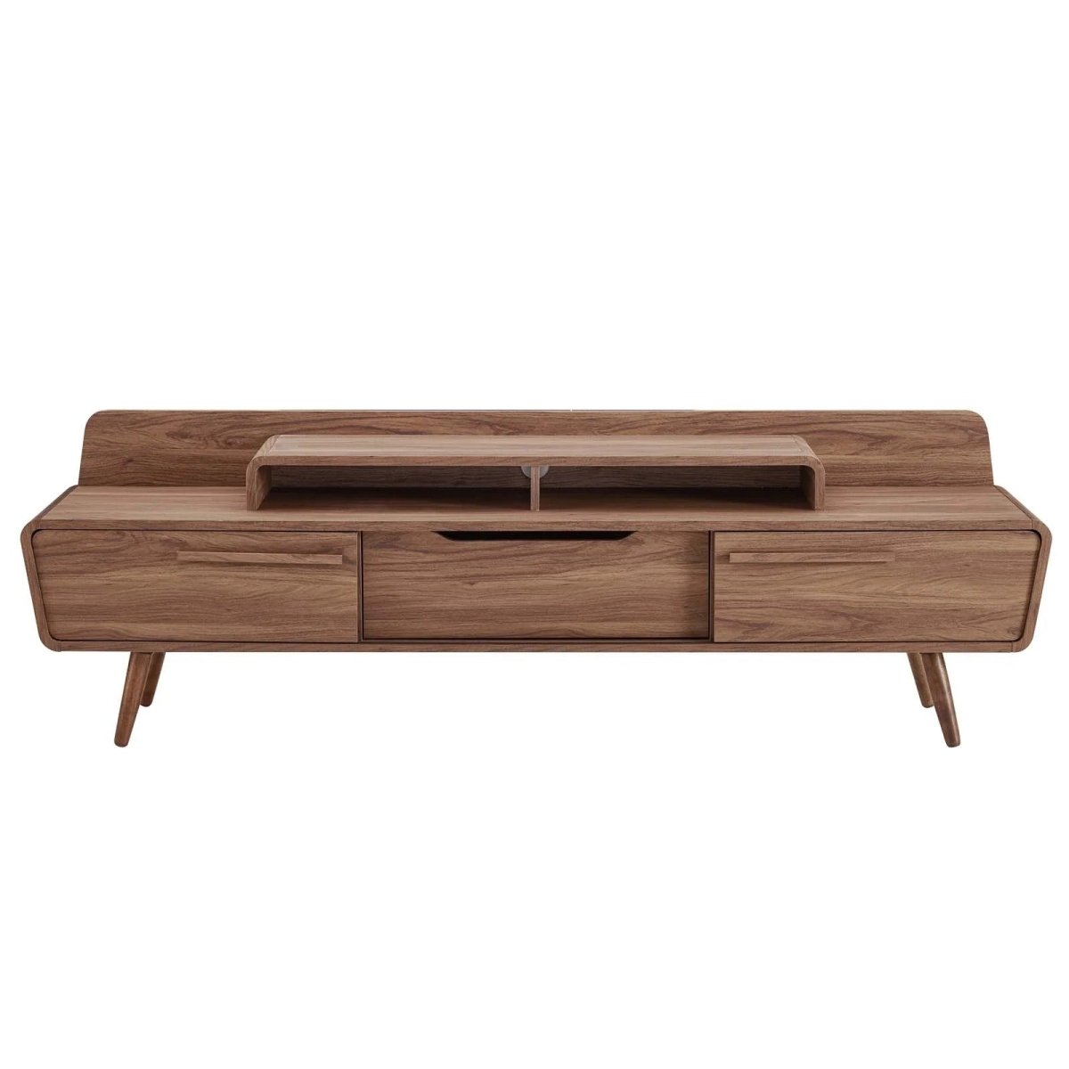 Mid Century Modern TV Stand with Sliding Doors and Storage 74 Inch - TV Stands available at Alpine Outlets in Denver