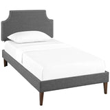 Mid - Century Modern Upholstered Fabric Platform Bed - Platform Bed available at Alpine Outlets in Denver