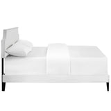 Mid - Century Modern Upholstered Fabric Platform Bed - Platform Bed available at Alpine Outlets in Denver