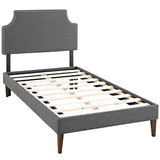Mid - Century Modern Upholstered Fabric Platform Bed - Platform Bed available at Alpine Outlets in Denver