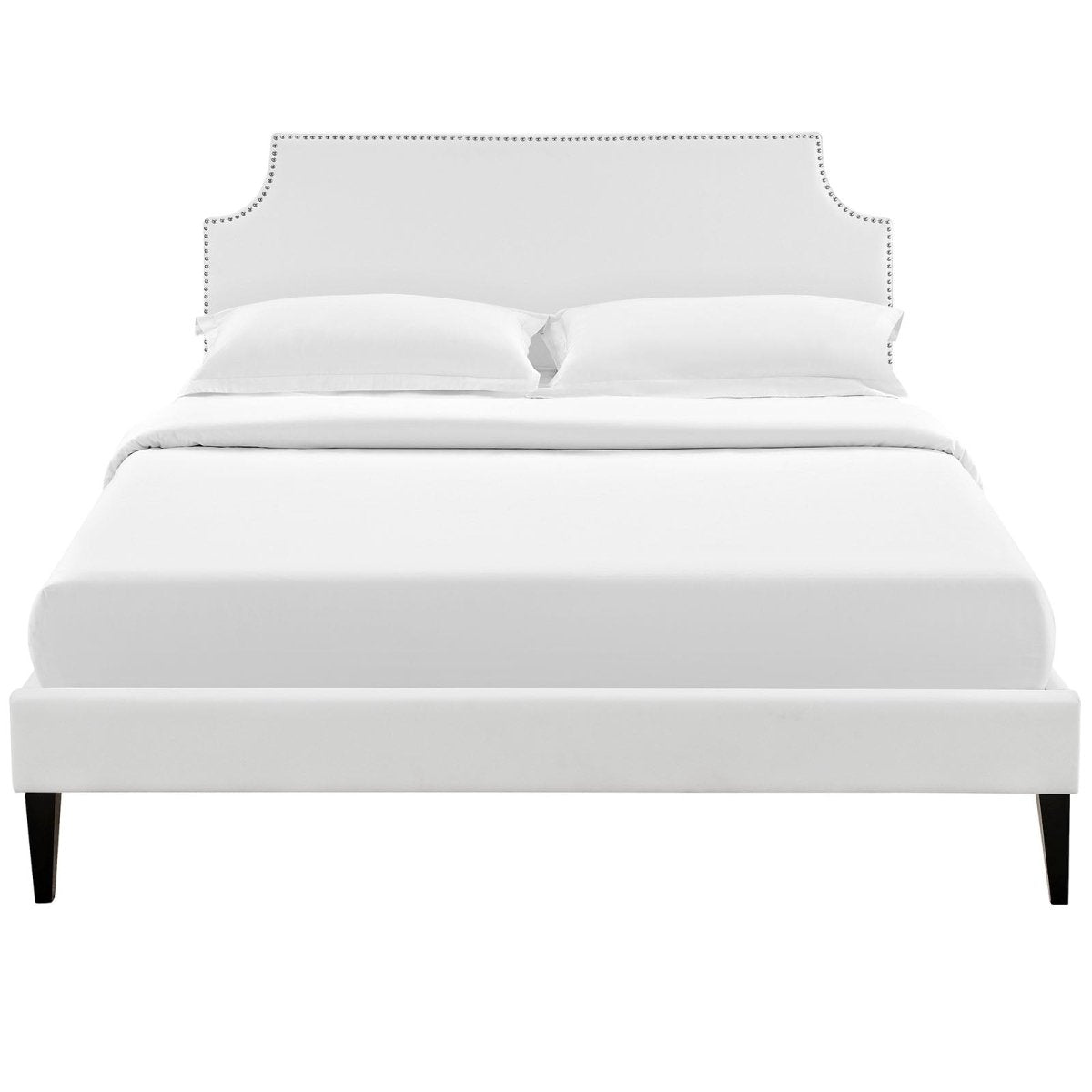 Mid - Century Modern Upholstered Fabric Platform Bed - Platform Bed available at Alpine Outlets in Denver