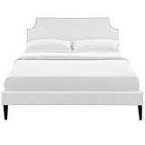 Mid - Century Modern Upholstered Fabric Platform Bed - Platform Bed available at Alpine Outlets in Denver
