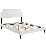 Mid - Century Modern Upholstered Fabric Platform Bed - Platform Bed available at Alpine Outlets in Denver