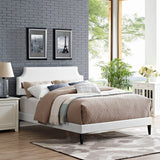 Mid - Century Modern Upholstered Fabric Platform Bed - Platform Bed available at Alpine Outlets in Denver