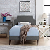 Mid - Century Modern Upholstered Fabric Platform Bed - Platform Bed available at Alpine Outlets in Denver