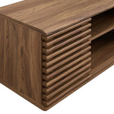 Mid Century Modern Wall Mount TV Stand with Sliding Doors and Storage 46 Inch - TV Stands available at Alpine Outlets in Denver