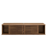 Mid Century Modern Wall Mount TV Stand with Sliding Doors and Storage 60 Inch - TV Stands available at Alpine Outlets in Denver