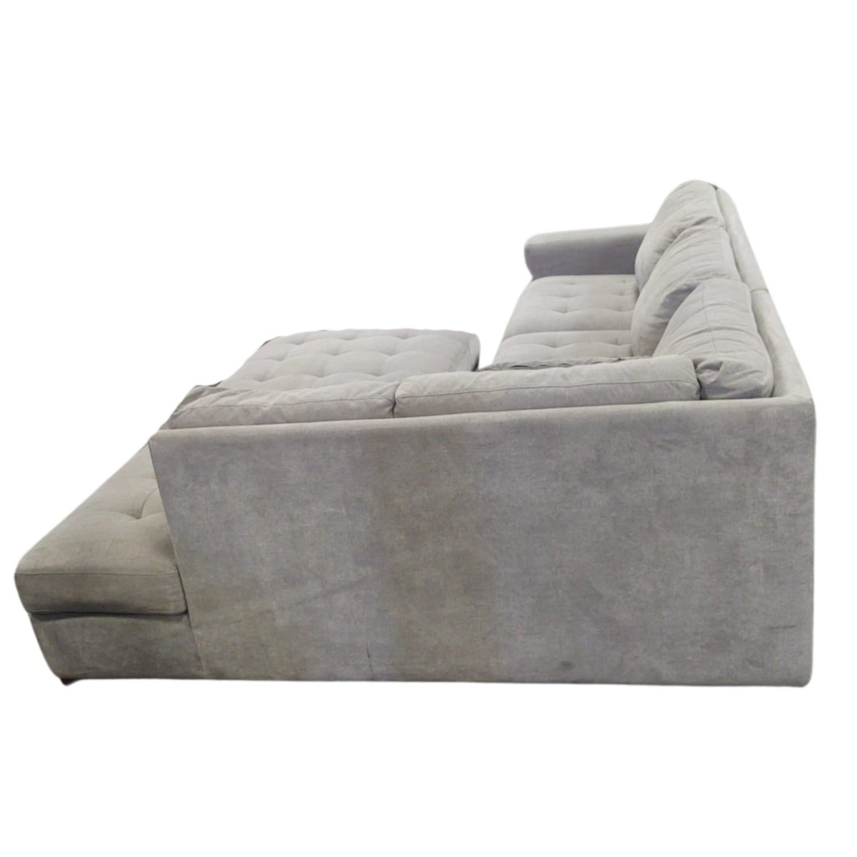 Miles Fabric Sectional with Ottoman - Alpine Outlets