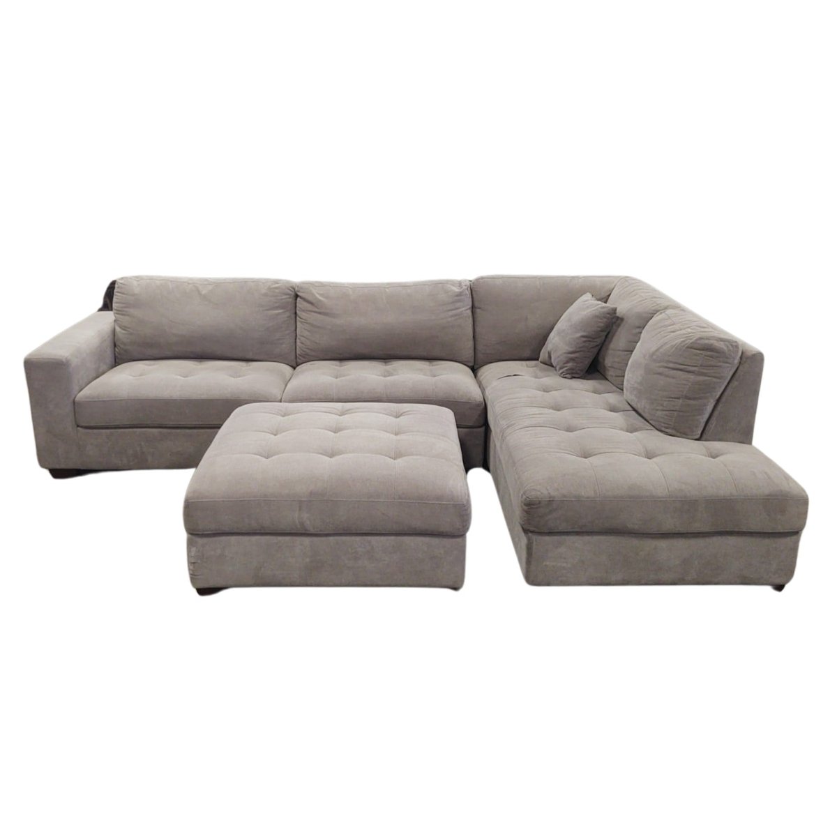 Miles Fabric Sectional with Ottoman - Alpine Outlets