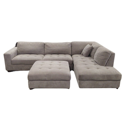 Miles Fabric Sectional with Ottoman - Alpine Outlets