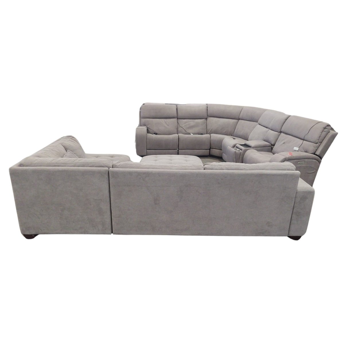 Miles Fabric Sectional with Ottoman - Alpine Outlets