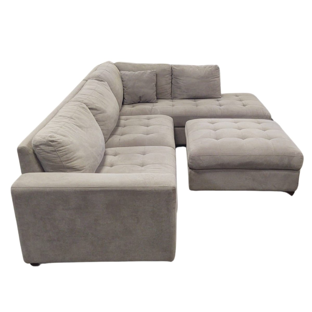 Miles Fabric Sectional with Ottoman - Alpine Outlets