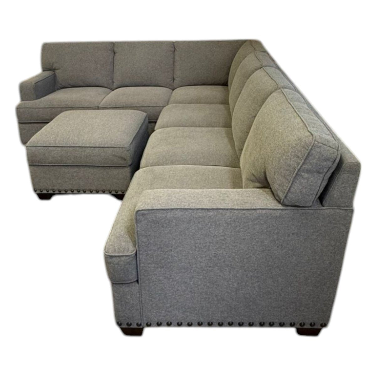 Miles Fabric Sectional with Ottoman (ID U837465) - Living Room Furniture available at Alpine Outlets in Denver