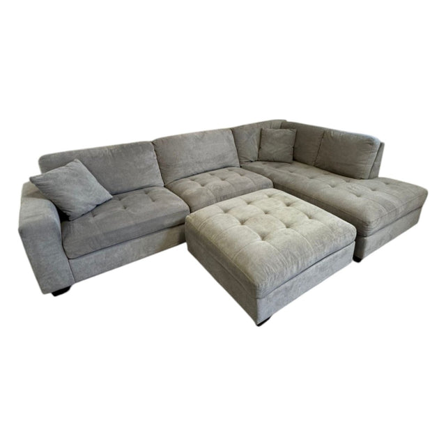 Miles Fabric Sectional with Ottoman (ID U837465) - Living Room Furniture available at Alpine Outlets in Denver