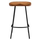 Minimalist Mango Wood Backless Counter Stool Set of 2 - Stools available at Alpine Outlets in Denver