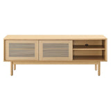 Minimalist TV Stand with Sliding Doors and Adjustable Shelves 59 Inch - TV Stands available at Alpine Outlets in Denver