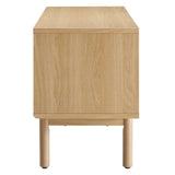 Minimalist TV Stand with Sliding Doors and Adjustable Shelves 59 Inch - TV Stands available at Alpine Outlets in Denver