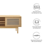 Minimalist TV Stand with Sliding Doors and Adjustable Shelves 59 Inch - TV Stands available at Alpine Outlets in Denver