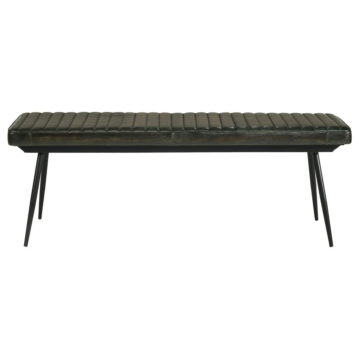 Misty Genuine Leather Dining Bench in Antique Espresso - Dining Chairs & Benches available at Alpine Outlets in Denver