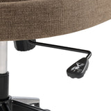 Mocha Upholstered Office Chair – Barrel Back Design - Workspace - Alpine Outlets