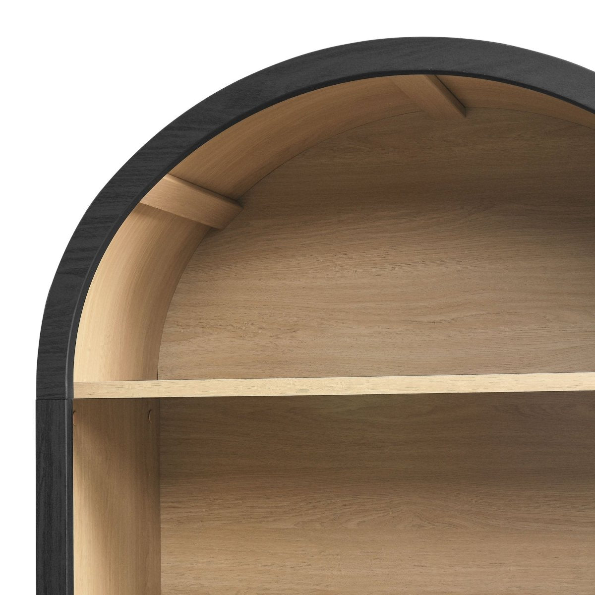 Modern Arched 5 - Tier Bookcase in Black - Bookcases available at Alpine Outlets in Denver