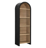 Modern Arched 5 - Tier Bookcase in Black - Bookcases available at Alpine Outlets in Denver