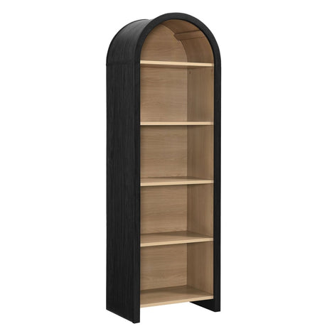Modern Arched 5 - Tier Bookcase in Black - Bookcases available at Alpine Outlets in Denver