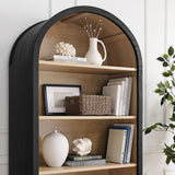 Modern Arched 5 - Tier Bookcase in Black - Bookcases available at Alpine Outlets in Denver