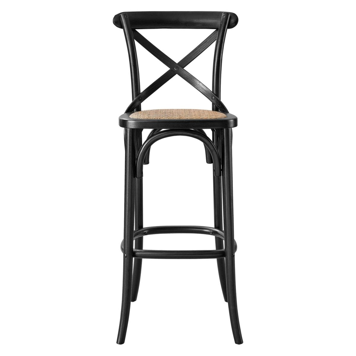 Modern Farmhouse X - Brace Back Elm Wood Bar Stool - Stools available at Alpine Outlets in Denver