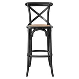 Modern Farmhouse X - Brace Back Elm Wood Bar Stool - Stools available at Alpine Outlets in Denver