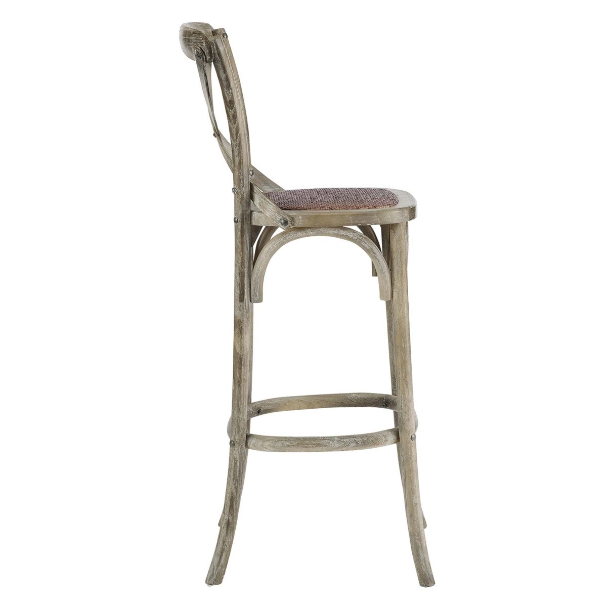 Modern Farmhouse X - Brace Back Elm Wood Bar Stool - Stools available at Alpine Outlets in Denver