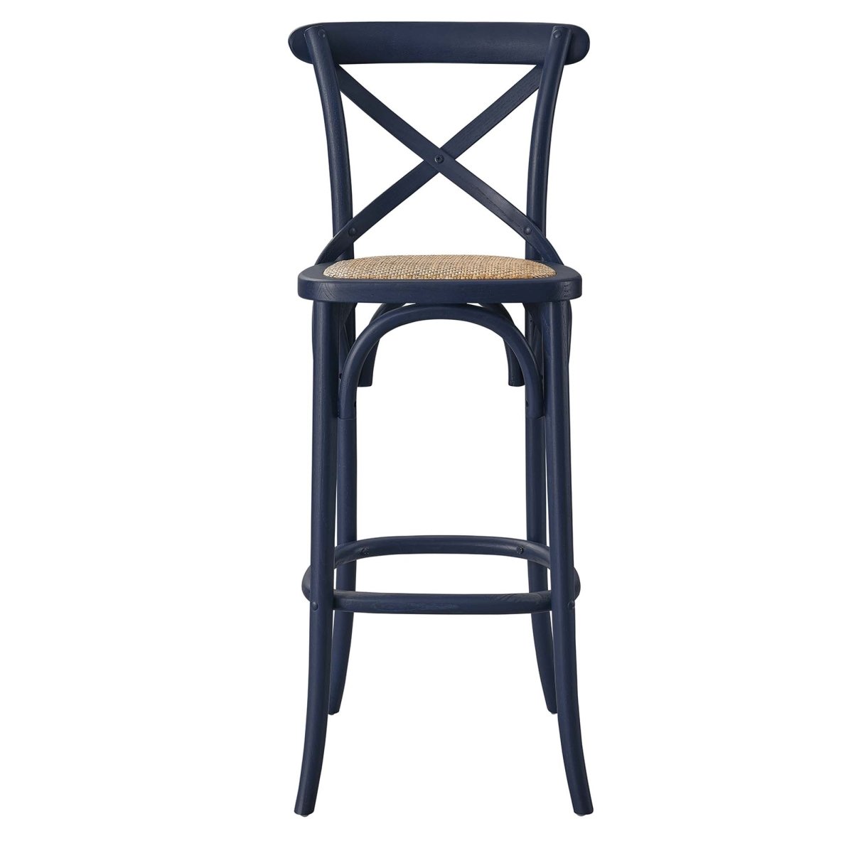 Modern Farmhouse X - Brace Back Elm Wood Bar Stool - Stools available at Alpine Outlets in Denver