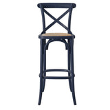 Modern Farmhouse X - Brace Back Elm Wood Bar Stool - Stools available at Alpine Outlets in Denver