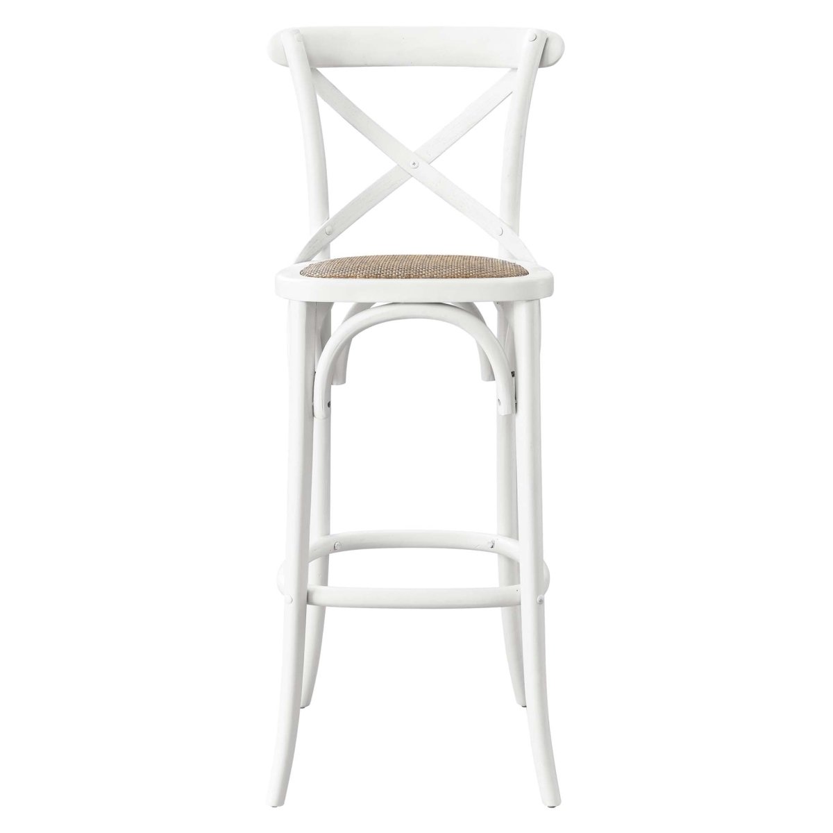 Modern Farmhouse X - Brace Back Elm Wood Bar Stool - Stools available at Alpine Outlets in Denver