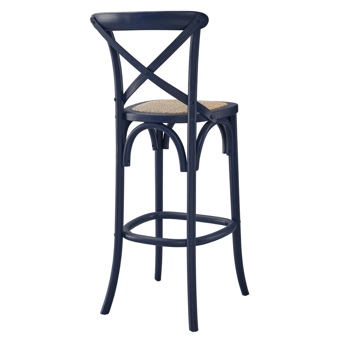 Modern Farmhouse X - Brace Back Elm Wood Bar Stool - Stools available at Alpine Outlets in Denver