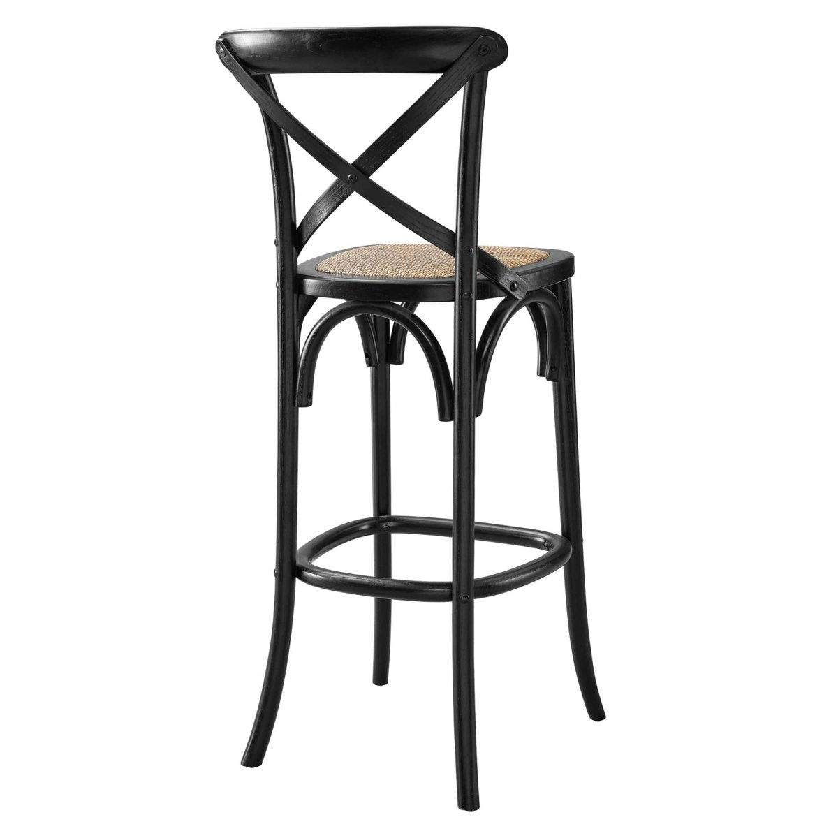 Modern Farmhouse X - Brace Back Elm Wood Bar Stool - Stools available at Alpine Outlets in Denver