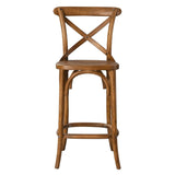 Modern Farmhouse X - Brace Back Elm Wood Counter Stool - Stools available at Alpine Outlets in Denver