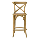 Modern Farmhouse X - Brace Back Elm Wood Counter Stool - Stools available at Alpine Outlets in Denver