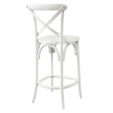 Modern Farmhouse X - Brace Back Elm Wood Counter Stool - Stools available at Alpine Outlets in Denver