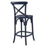 Modern Farmhouse X - Brace Back Elm Wood Counter Stool - Stools available at Alpine Outlets in Denver