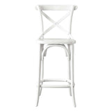 Modern Farmhouse X - Brace Back Elm Wood Counter Stool - Stools available at Alpine Outlets in Denver