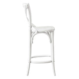 Modern Farmhouse X - Brace Back Elm Wood Counter Stool - Stools available at Alpine Outlets in Denver