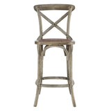 Modern Farmhouse X - Brace Back Elm Wood Counter Stool - Stools available at Alpine Outlets in Denver