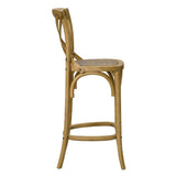 Modern Farmhouse X - Brace Back Elm Wood Counter Stool - Stools available at Alpine Outlets in Denver