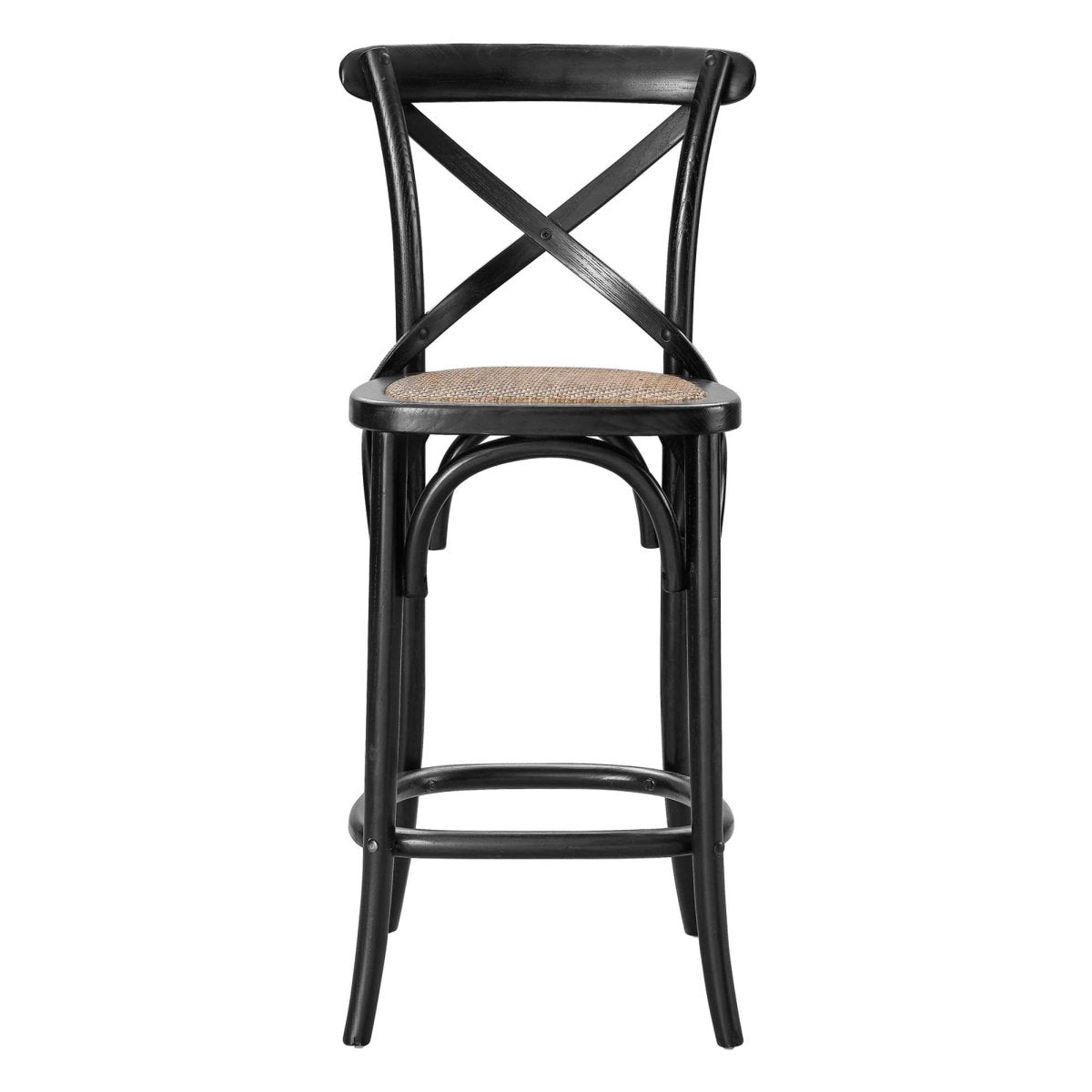 Modern Farmhouse X - Brace Back Elm Wood Counter Stool - Stools available at Alpine Outlets in Denver