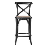 Modern Farmhouse X - Brace Back Elm Wood Counter Stool - Stools available at Alpine Outlets in Denver