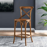 Modern Farmhouse X - Brace Back Elm Wood Counter Stool - Stools available at Alpine Outlets in Denver