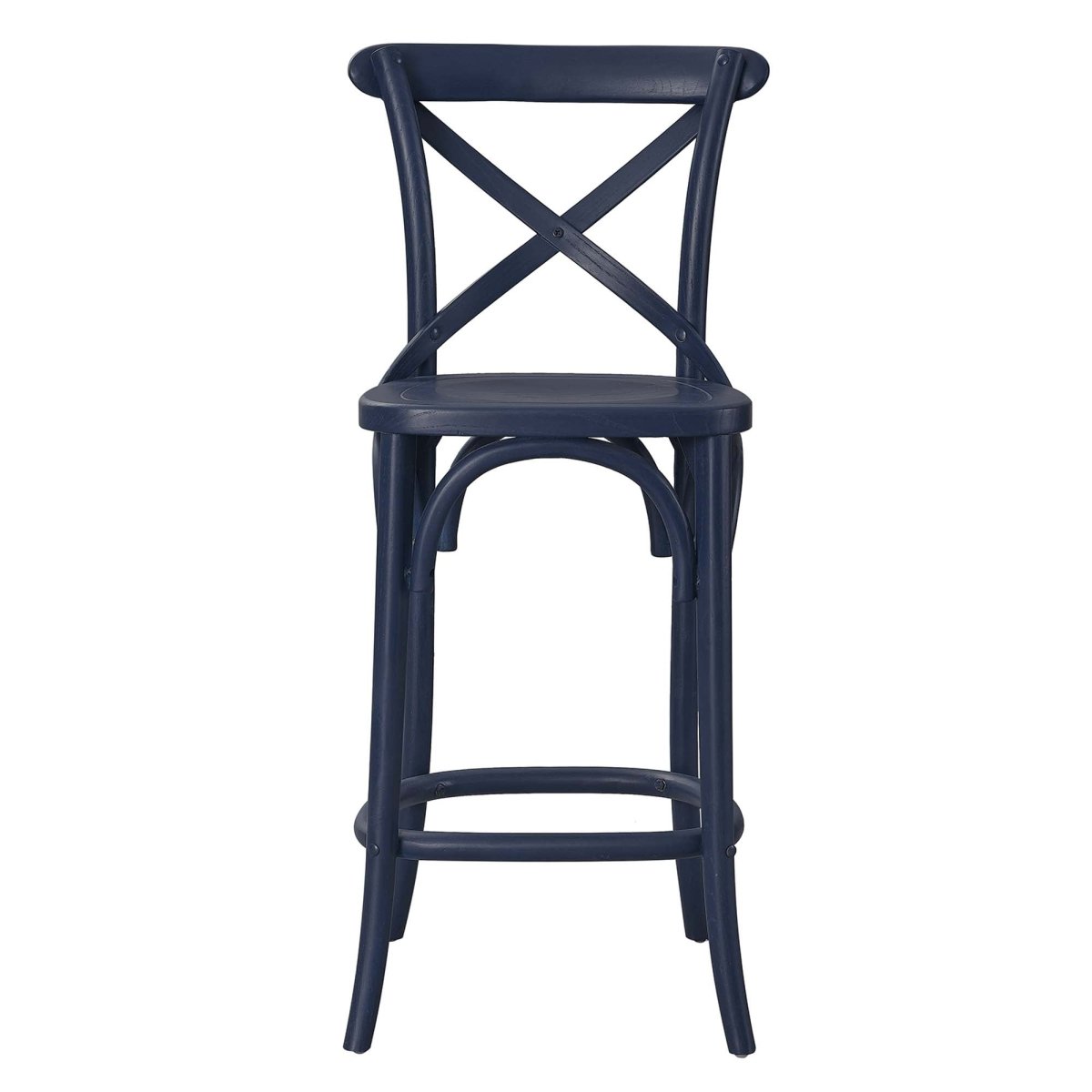 Modern Farmhouse X - Brace Back Elm Wood Counter Stool - Stools available at Alpine Outlets in Denver