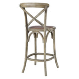 Modern Farmhouse X - Brace Back Elm Wood Counter Stool - Stools available at Alpine Outlets in Denver